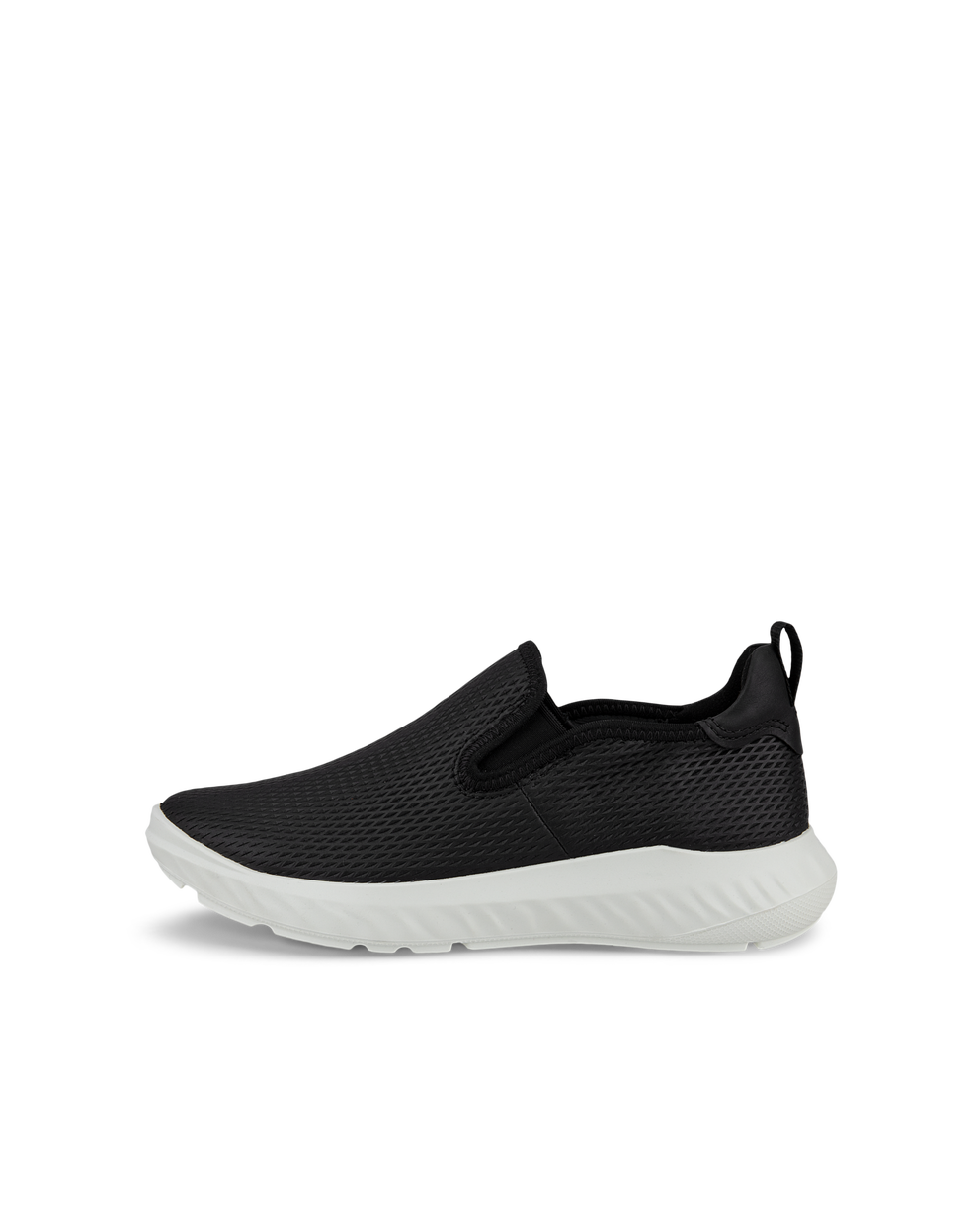 Women's ECCO® ATH-1FM Nubuck Slip-On Sneaker - Black - Outside