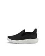 Women's ECCO® ATH-1FM Nubuck Slip-On Sneaker - Black - Outside