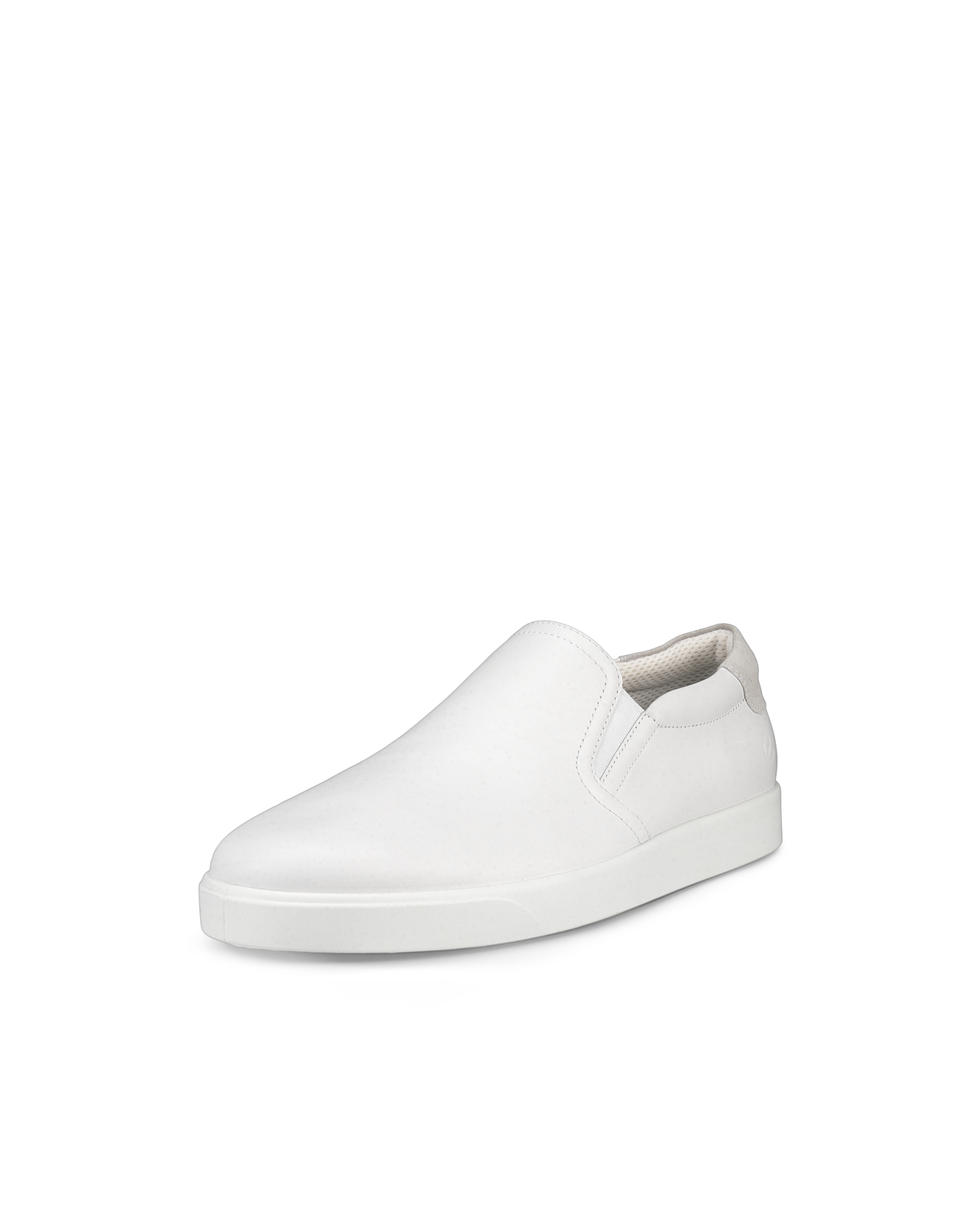 Men's ECCO® Street Lite Leather Slip-On Sneaker - White - Main