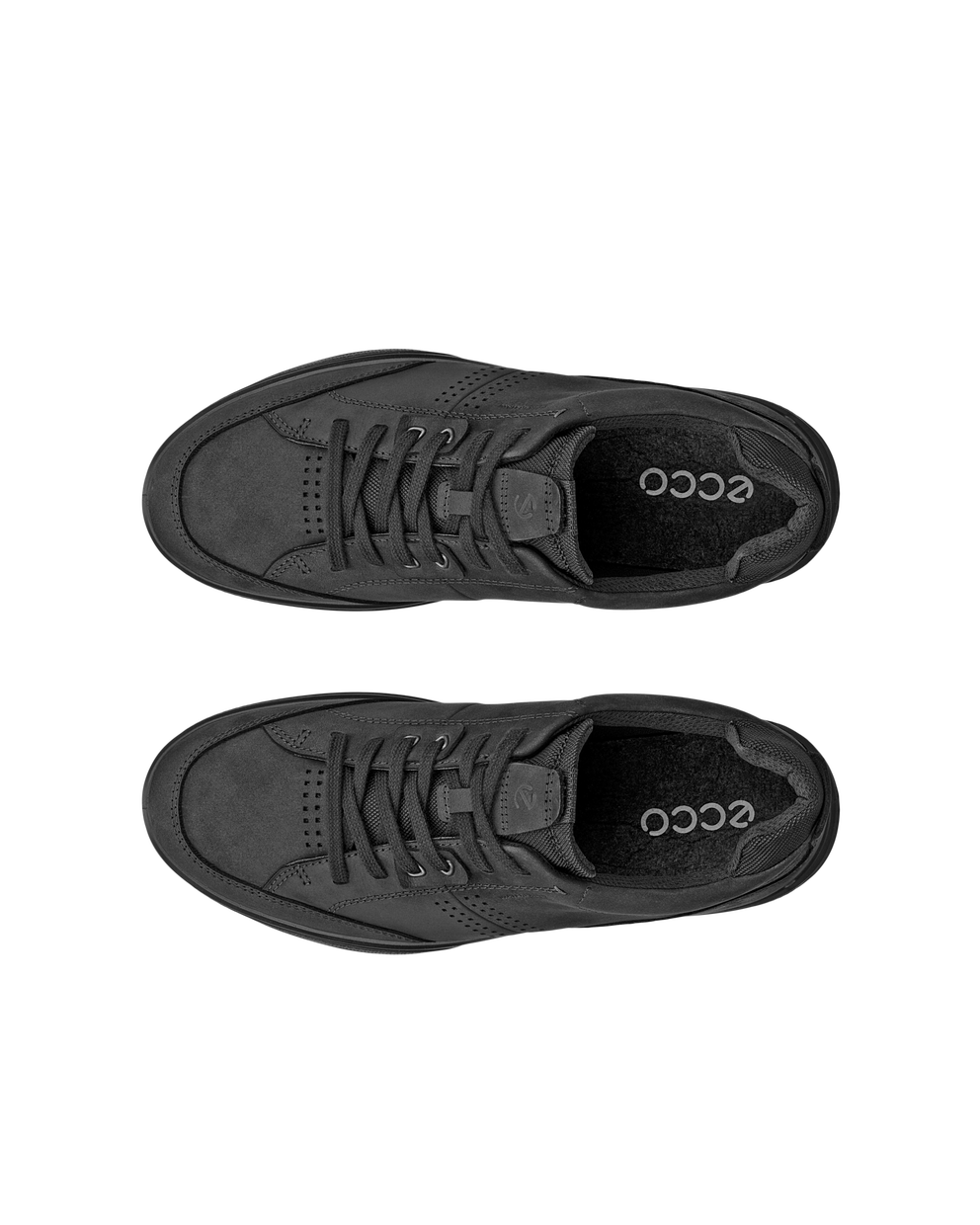 Men's ECCO® Byway 2.0 Nubuck Waterproof Shoe - Black - Top left pair