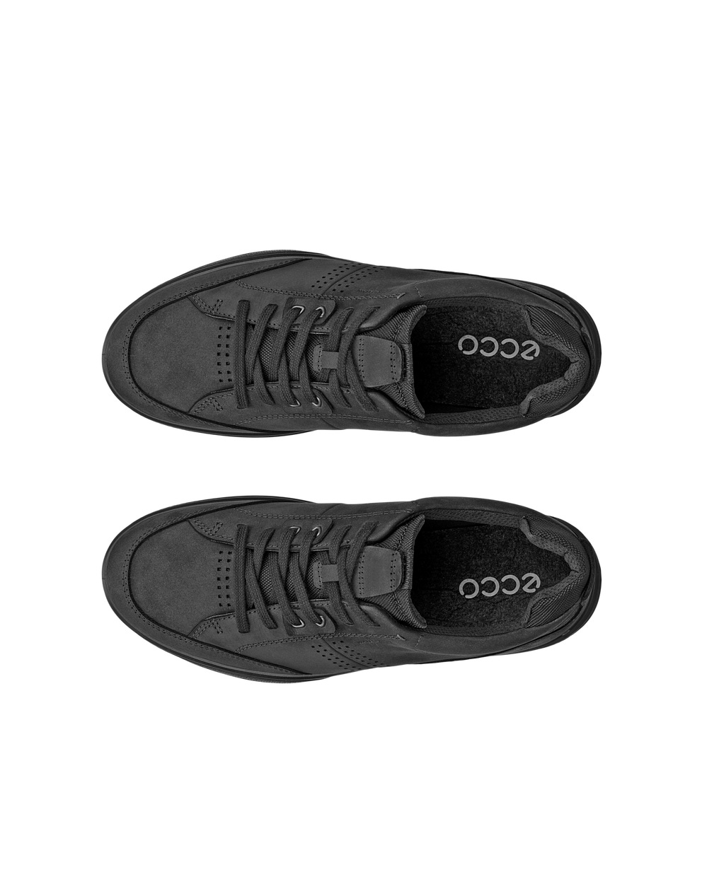 Men's ECCO® Byway 2.0 Nubuck Waterproof Shoe - Black - Top left pair