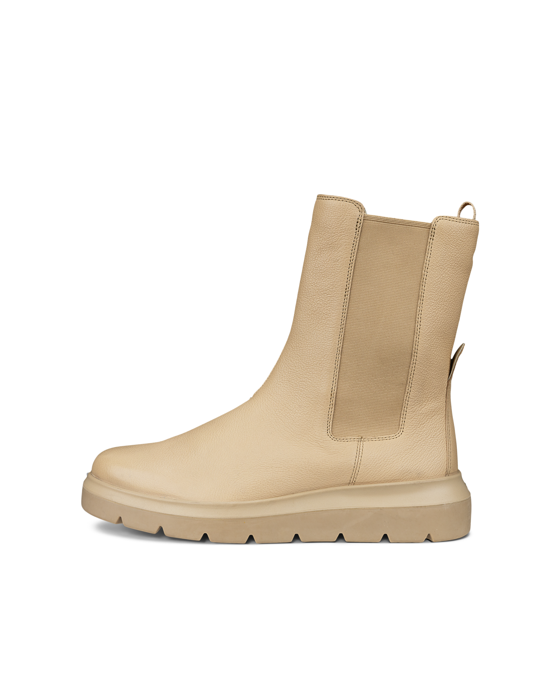 ECCO Nouvelle Womens Tall Chelsea Boots - Beige - Outside