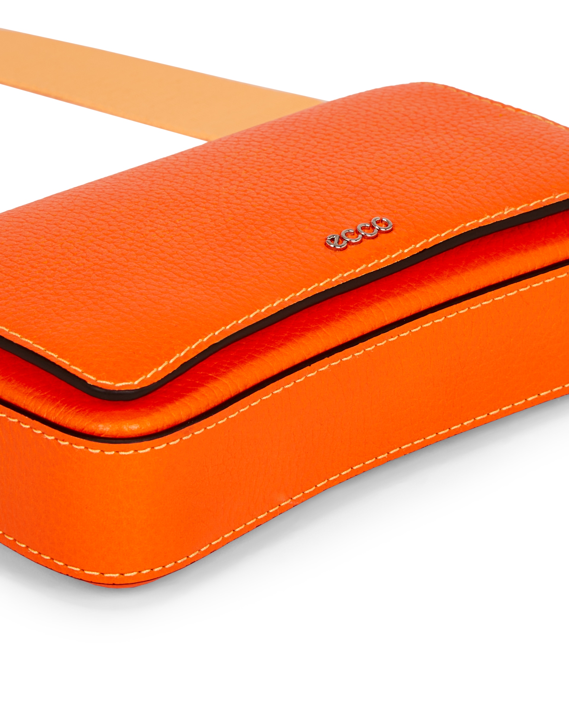 ECCO® Leather Pinch Crossbody Bag - Orange - Detail-1