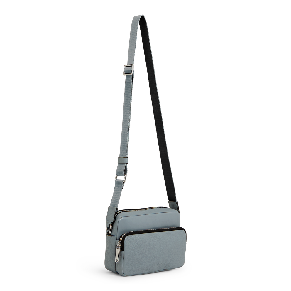 ECCO® Camera Bag Leather Crossbody Bag - Grey - Main