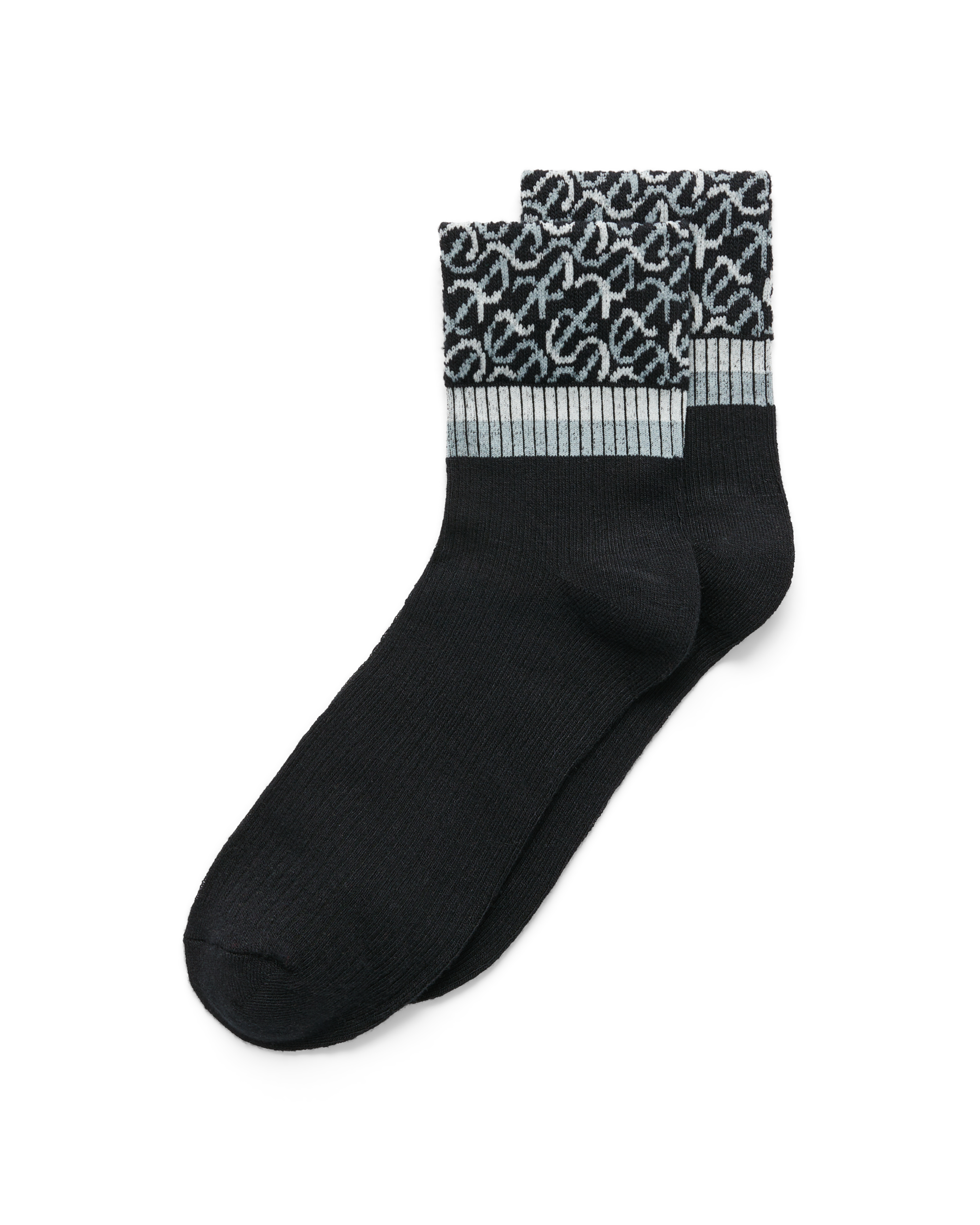 ECCO® Wave Ankle-Cut Socks - Black - Main