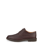 Men's ECCO® Metropole London Leather Brogue Shoe - Brown - Outside