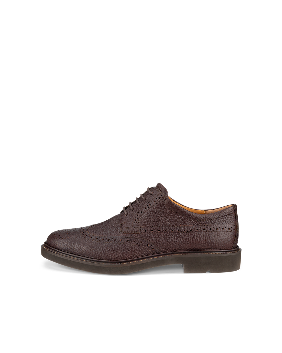 ECCO Men's Metropole London Wingtip Shoes - Brown - Outside