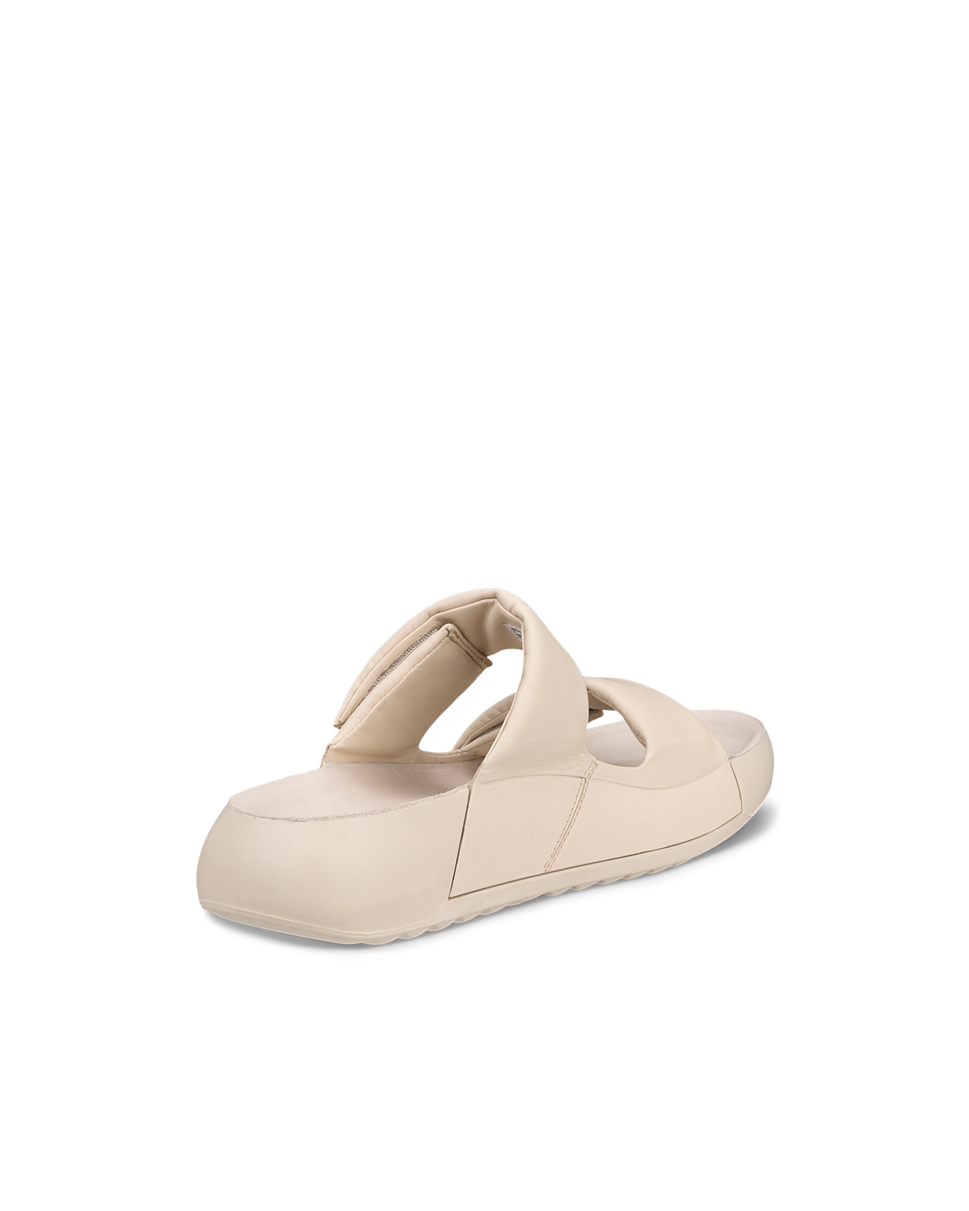 Women's ECCO® Cozmo Platform  Leather Two Strap Sandal - Beige - Back