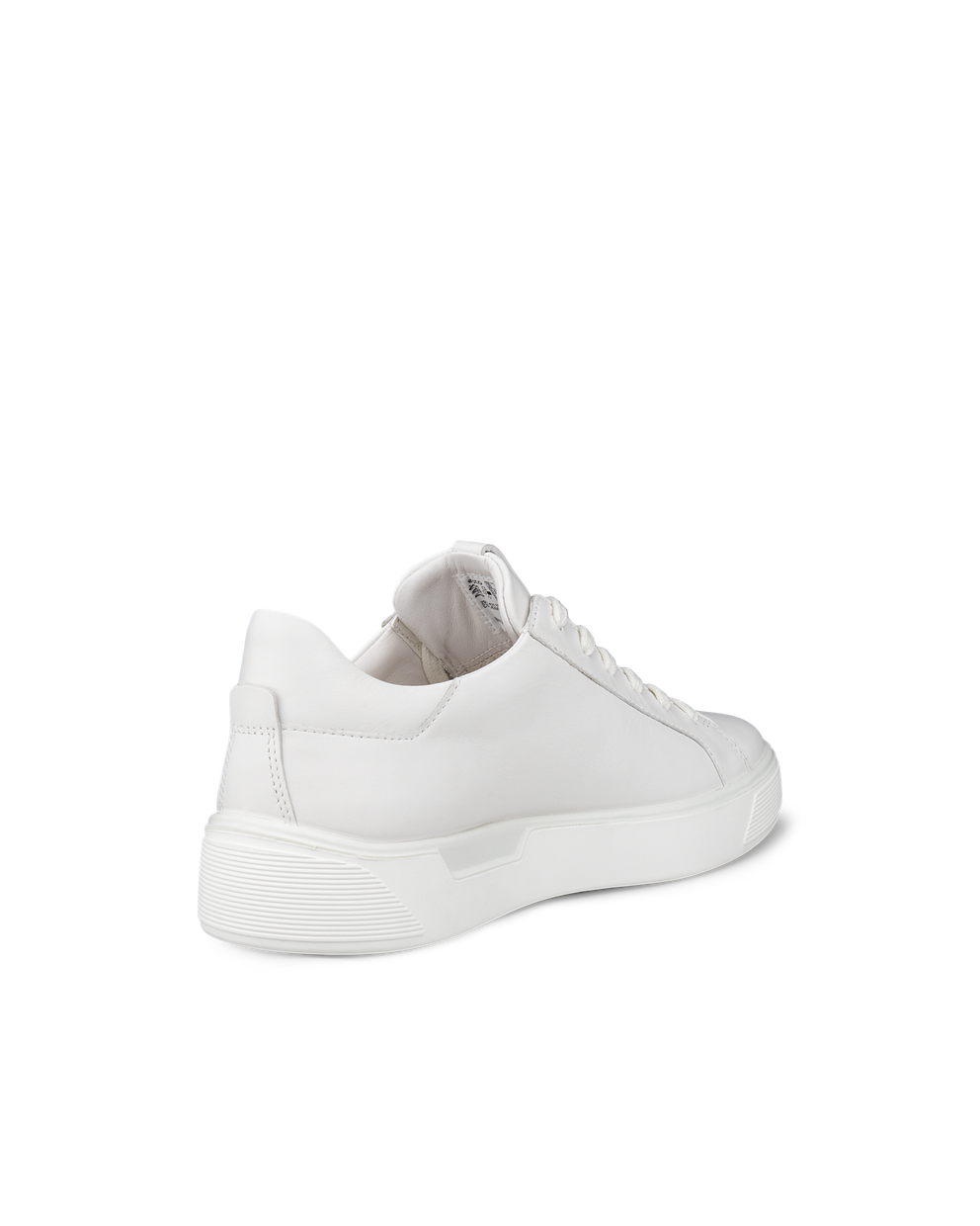 Women's ECCO® Street Tray Leather Sneaker - White - Back