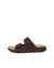 Men's ECCO® Cozmo Nubuck Two Strap Sandal - Brown - Outside