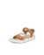 ECCO® Flowt sandale plate en nubuck pour femme - Brun - Main