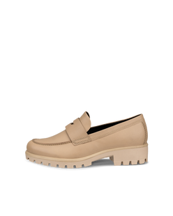 ECCO Women Modtray Moc-toe Penny Loafer - Beige - Outside