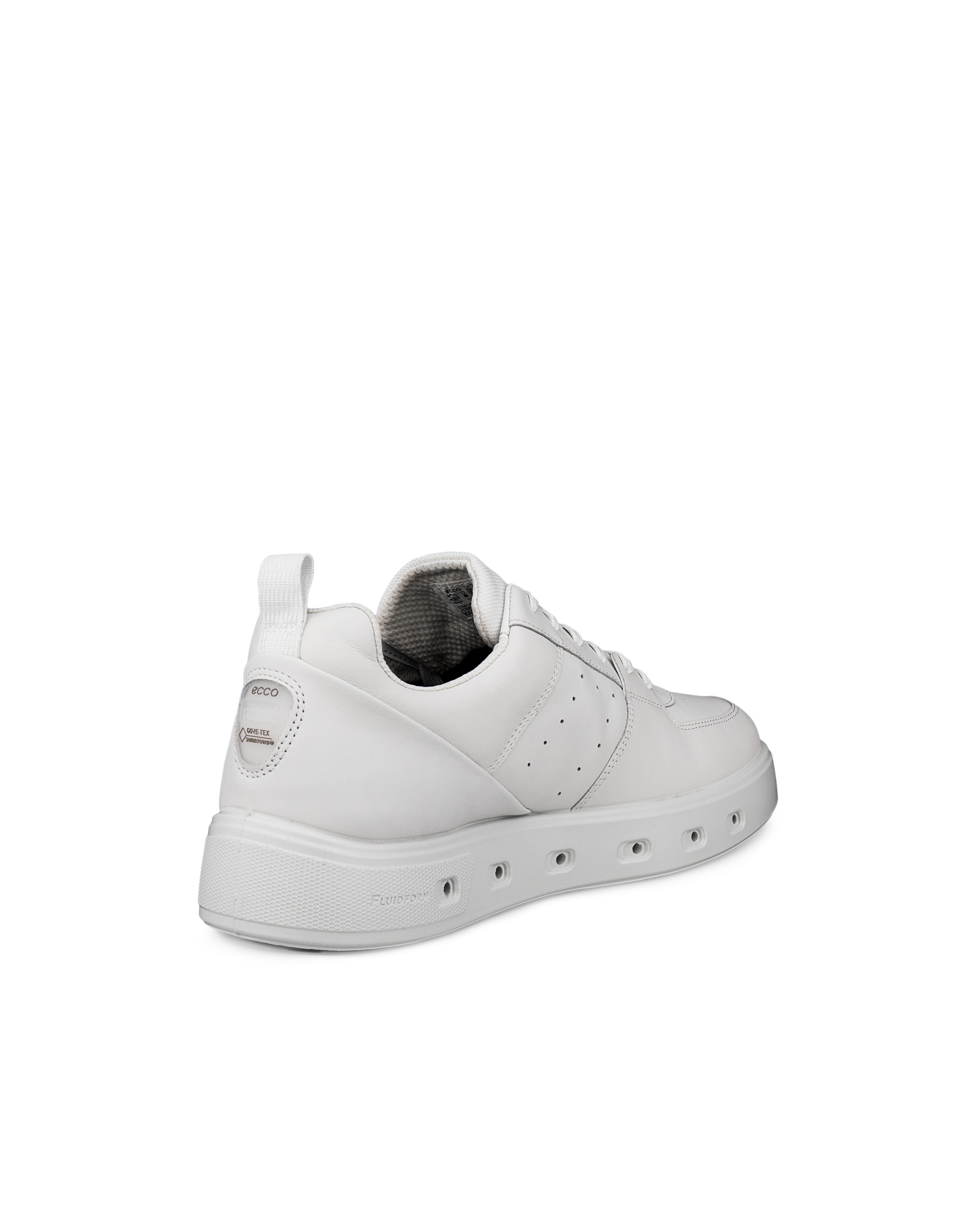 Men's ECCO® Street 720 Leather Gore-Tex Sneaker - White - Back