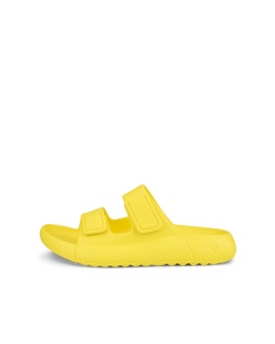 Unisex ECCO® Cozmo E Two Strap Sandal - Yellow - Outside