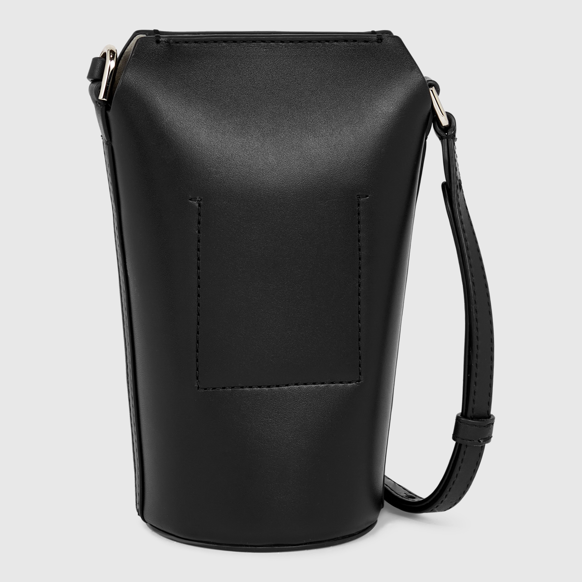 ECCO® Pot Double Leather Crossbody Bag - Black - Back