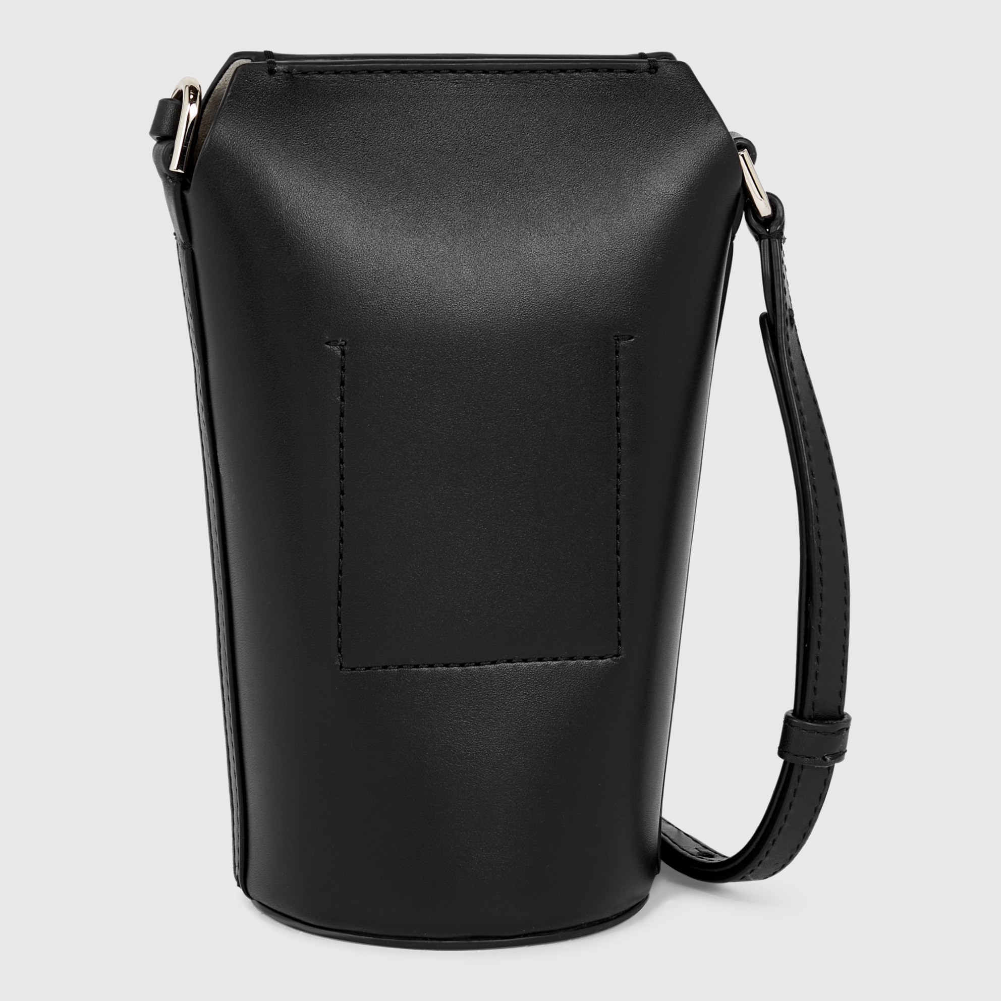 ECCO® Pot Double Leather Crossbody Bag - Black - Back