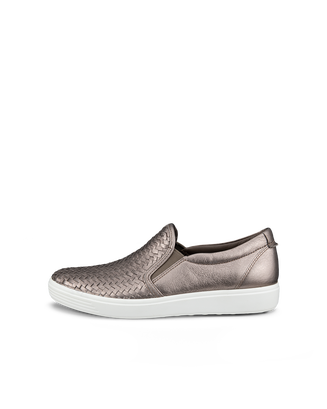 ECCO SOFT 7 WOMEN'S SLIP-ON - Metallics - Outside