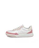 Zapatillas de piel ECCO® Street Court para mujer - Blanco - Outside