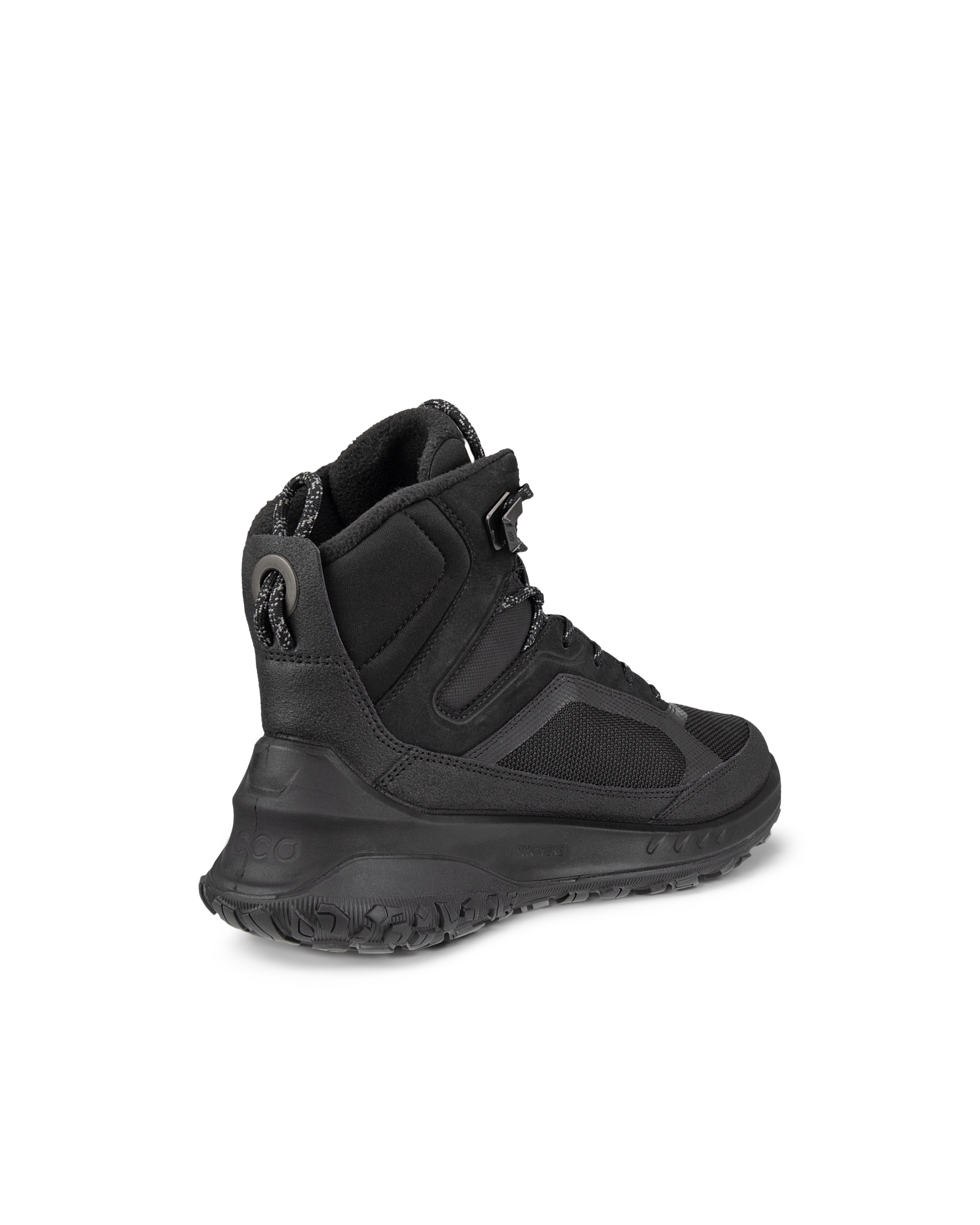 Women's ECCO® ULT-TRN Nubuck Waterproof Hiking Boot - Black - Back