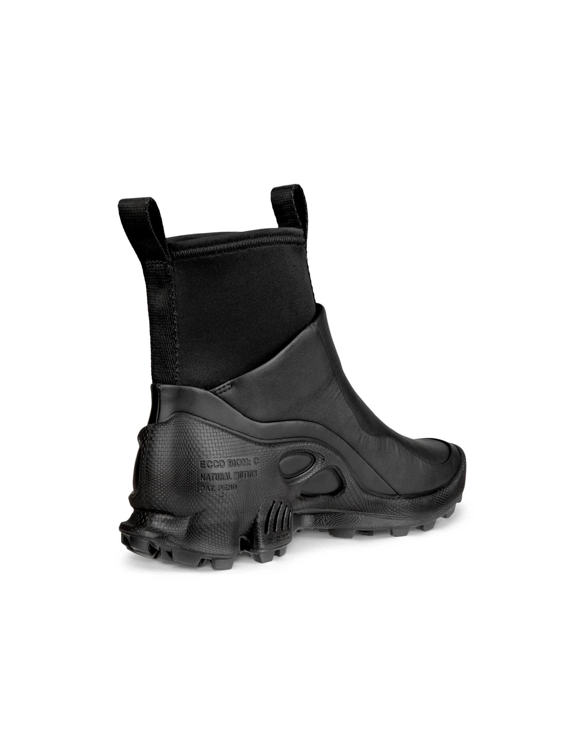 ECCO BIOM C Trail ウィメンズ レザーミッドカットブーツ - ブラック - Back
