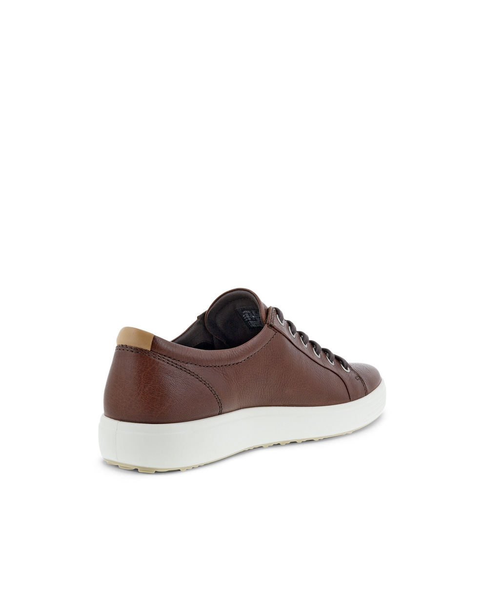 Men's ECCO® Soft 7 Leather Sneaker - Brown - Back