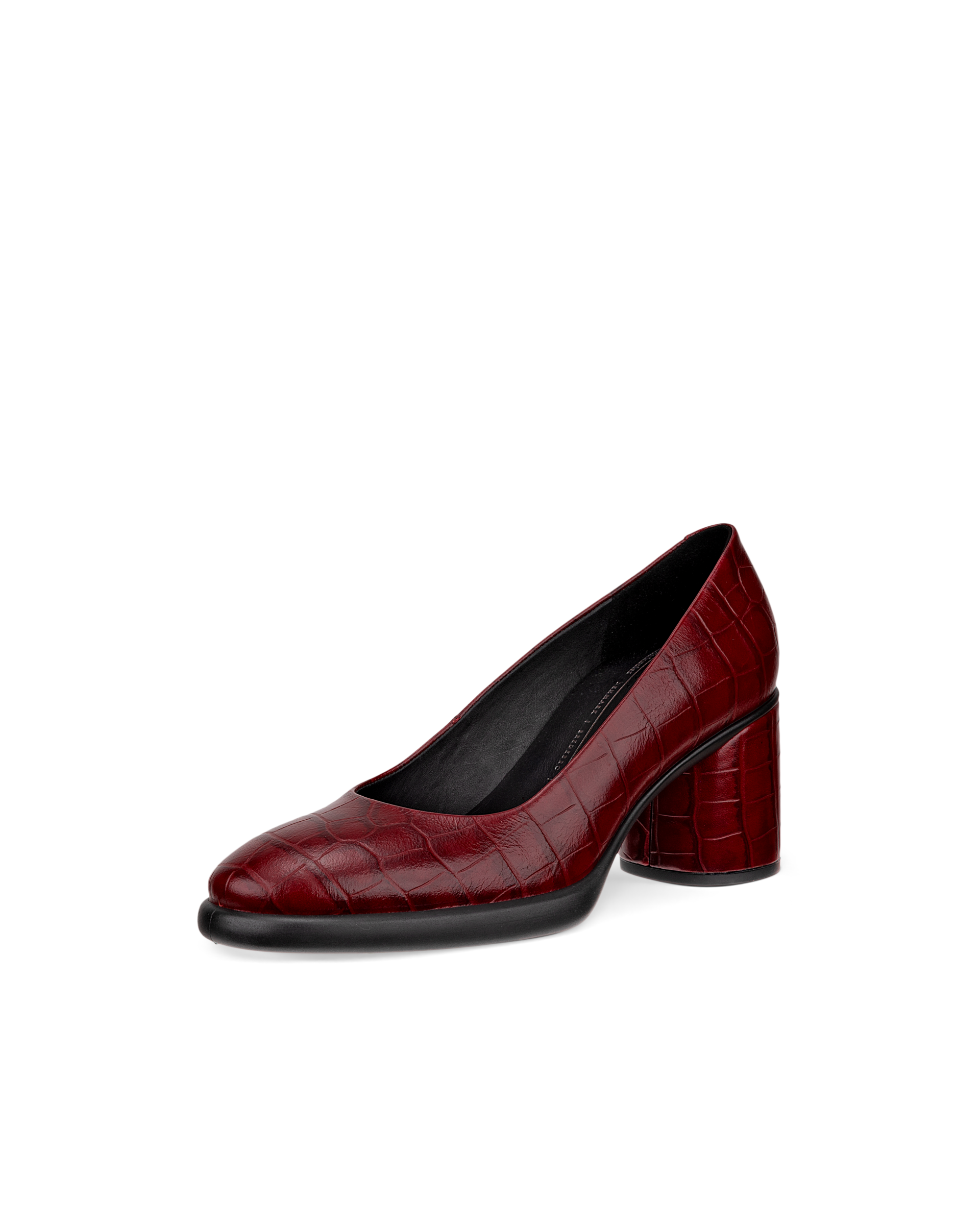 ECCO® Sculpted LX 55 escarpins en cuir à talon carré pour femme - Rouge - Main