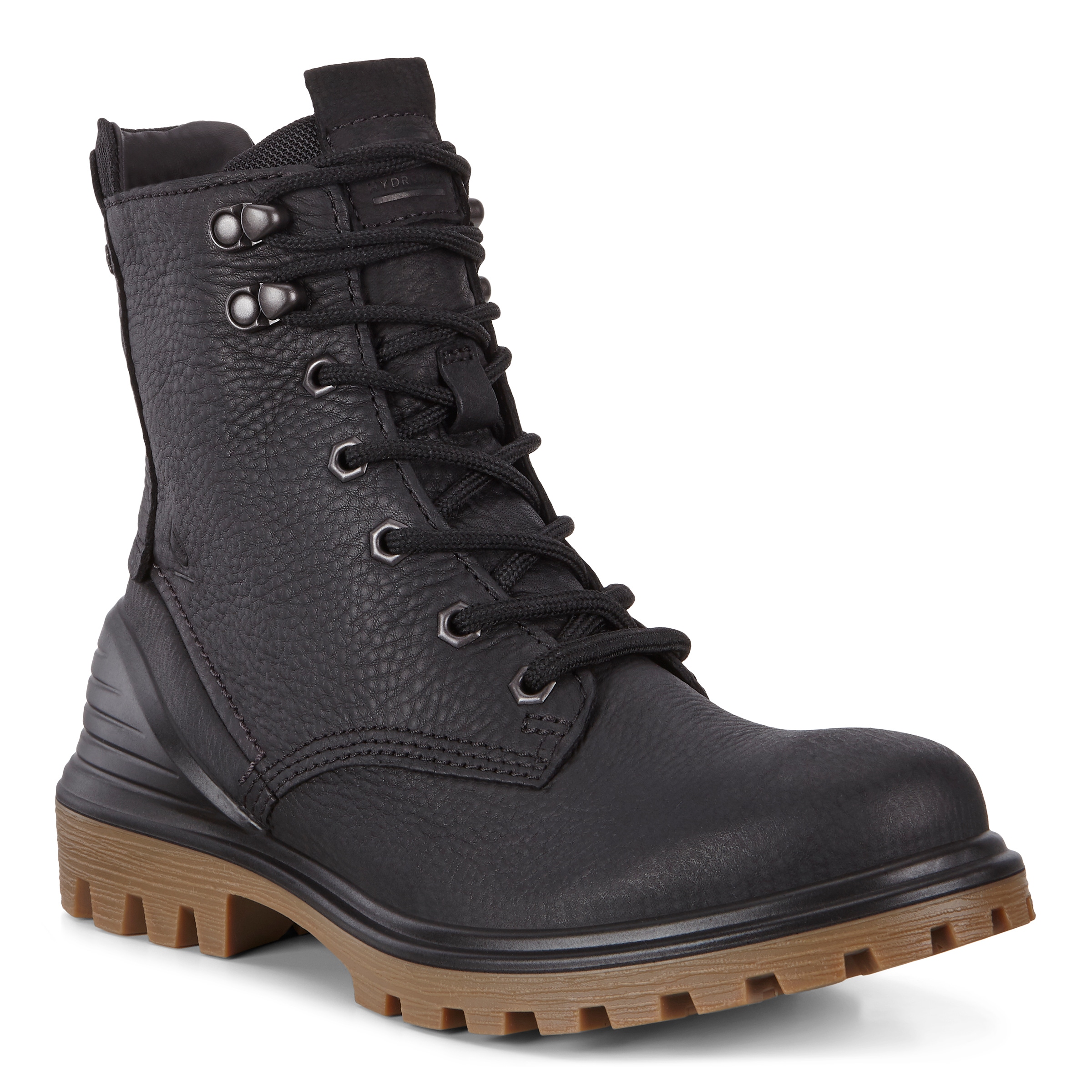 Botas de caña media de nobuk con cordones ECCO® Tredtray para mujer - Negro - Main