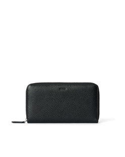 Women's ECCO® Essential Leather Continental Zip Wallet - Black - Main