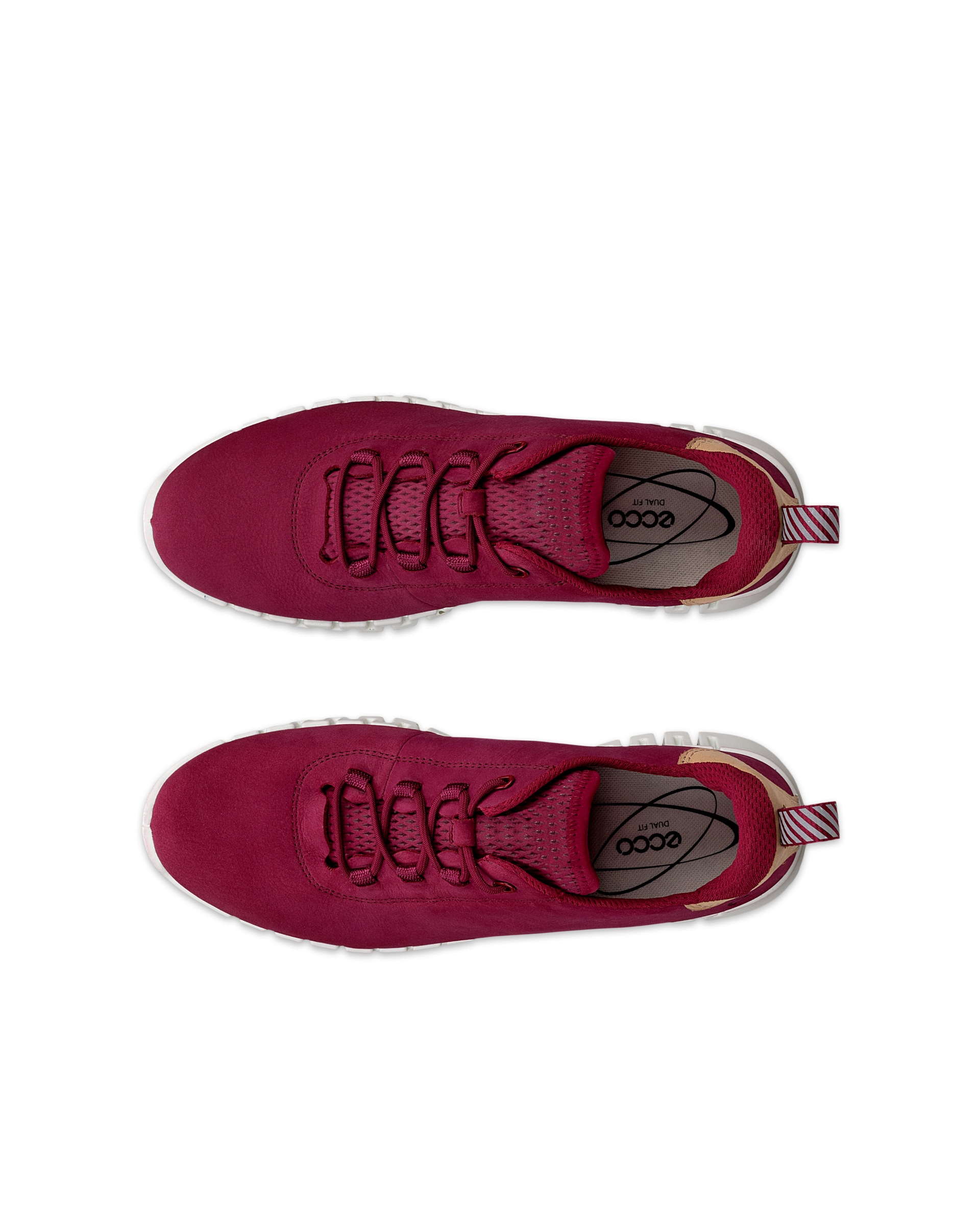Dámske nubukové tenisky ECCO® GRUUV - Červená - Top left pair