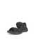 Women's ECCO® Onroads Nubuck Walking Sandal - Black - Main