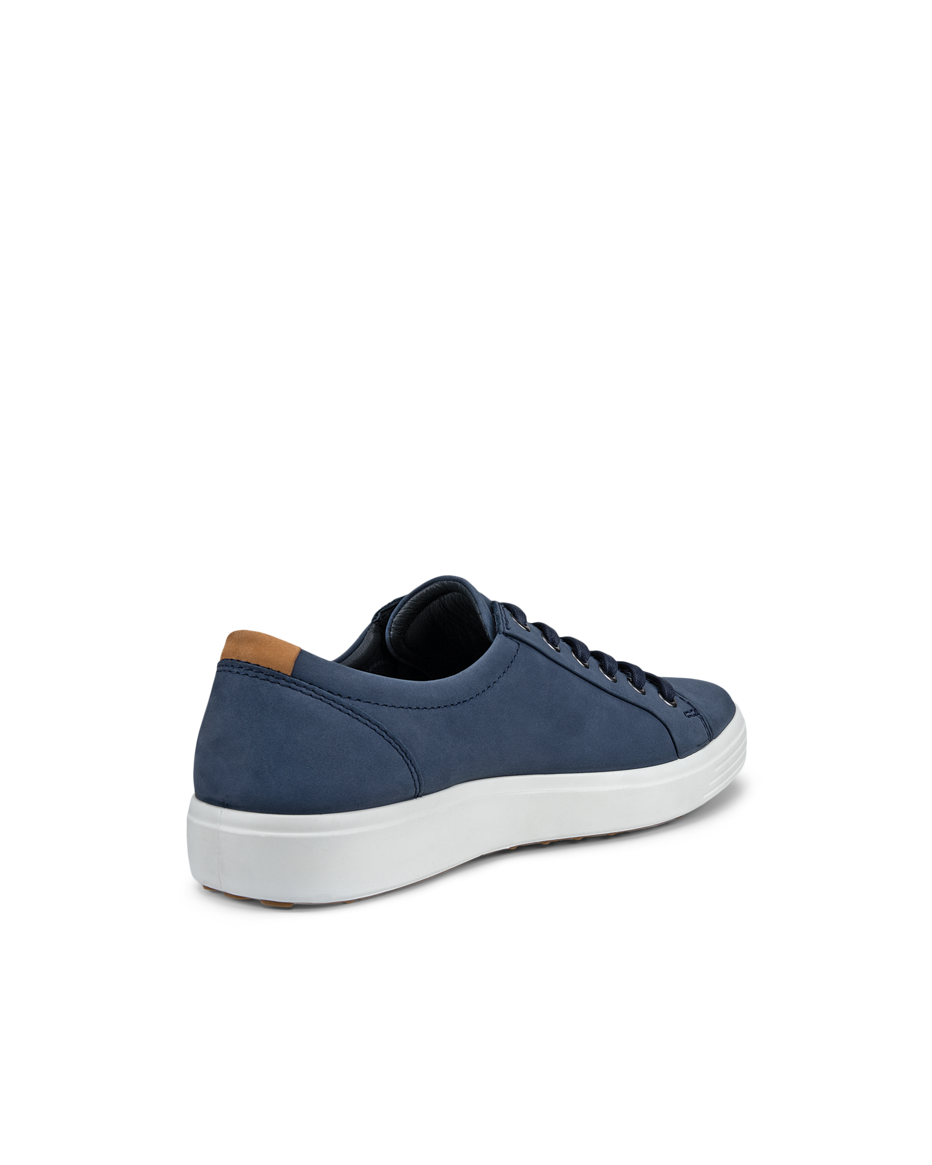 Men's ECCO® Soft 7 Nubuck Sneaker - Blue - Back