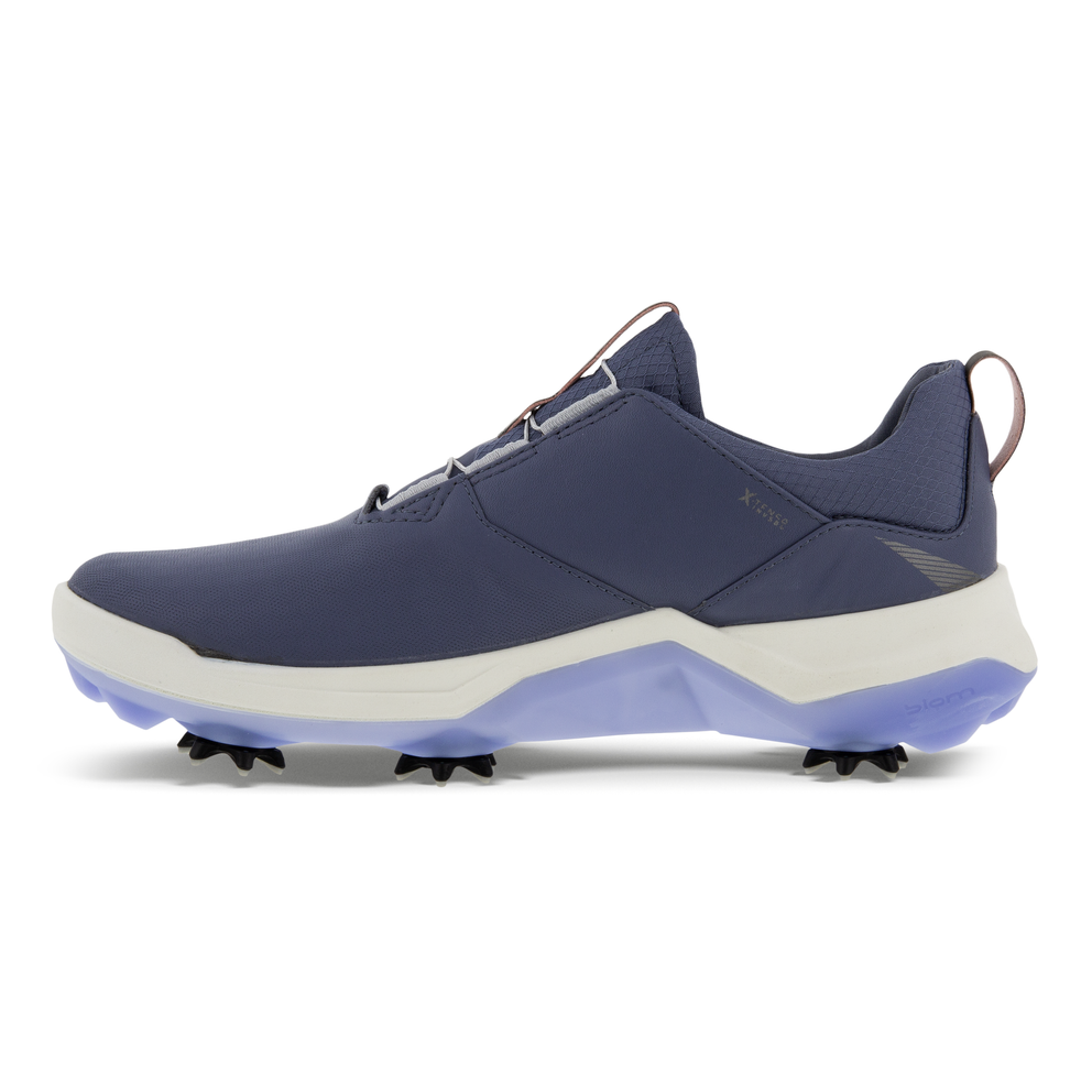 여성용 ECCO Golf Biom G5 가죽 고어텍스 골프 스파이크 - Blue - Inside