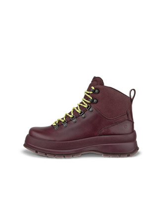 Botas de piel impermeable con cordones ECCO® Track 30 para mujer - Violeta - Outside