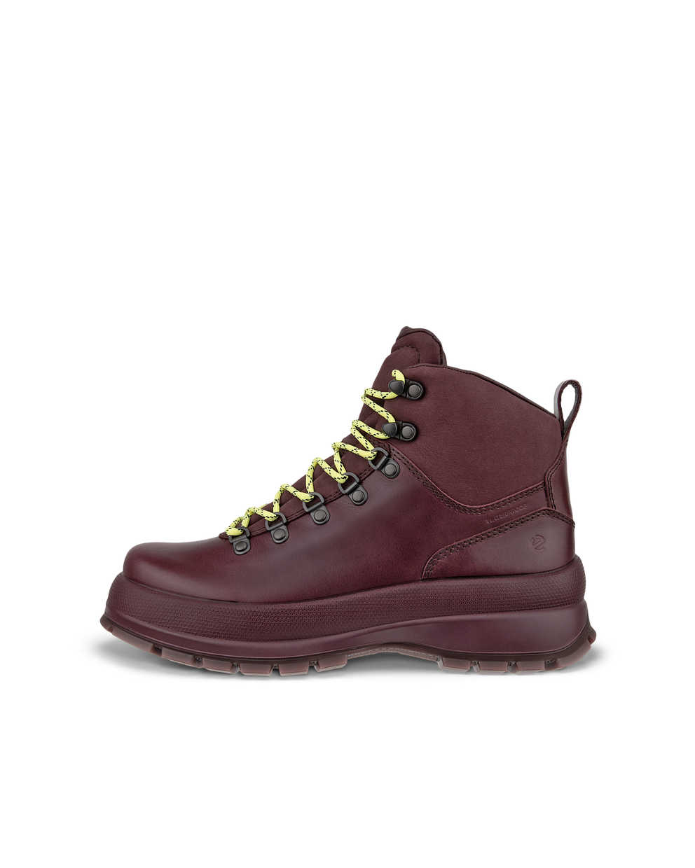 Botas de piel impermeable con cordones ECCO® Track 30 para mujer - Violeta - Outside