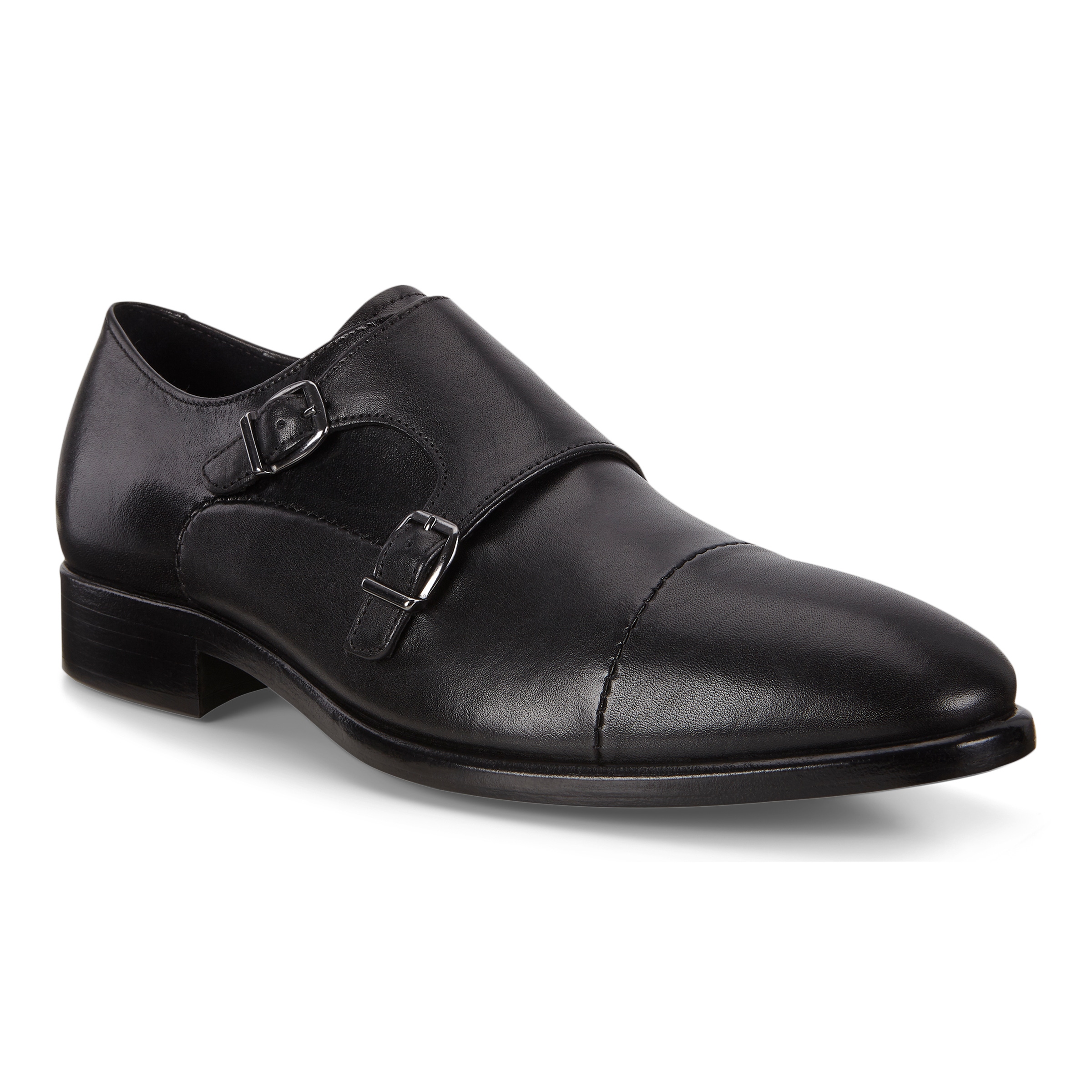 ECCO Vitrus Mondial Men's Double Monk Strap Shoes - Black - Main