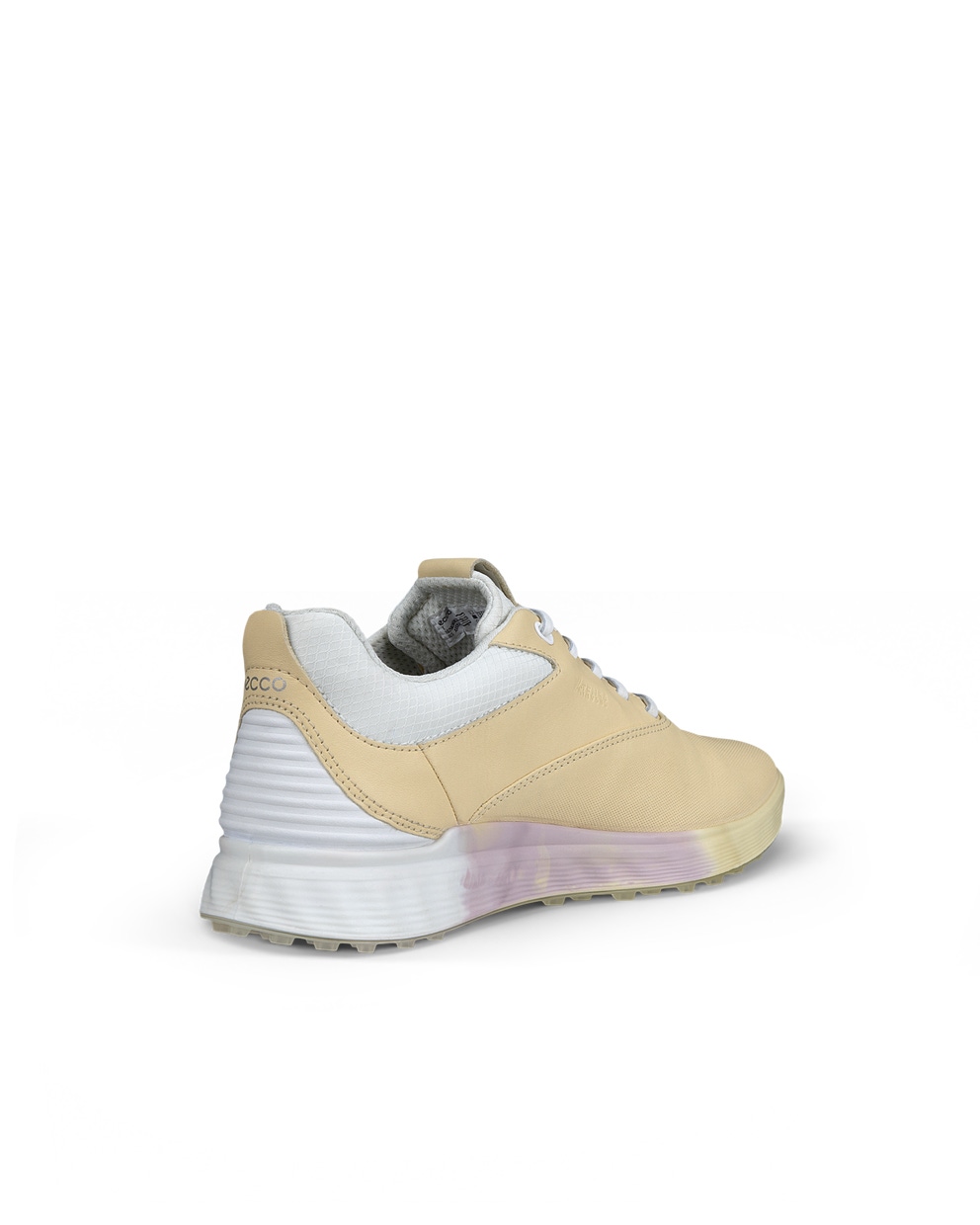 Women's ECCO® Golf S-Three Leather Gore-Tex Shoe - Yellow - Back