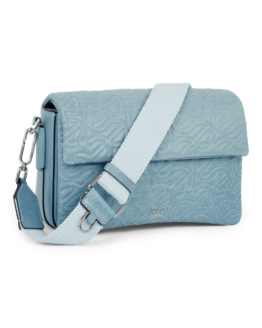 ECCO® Pinch Quilted Wave indigo sac bandoulière cuir - Bleu - Main