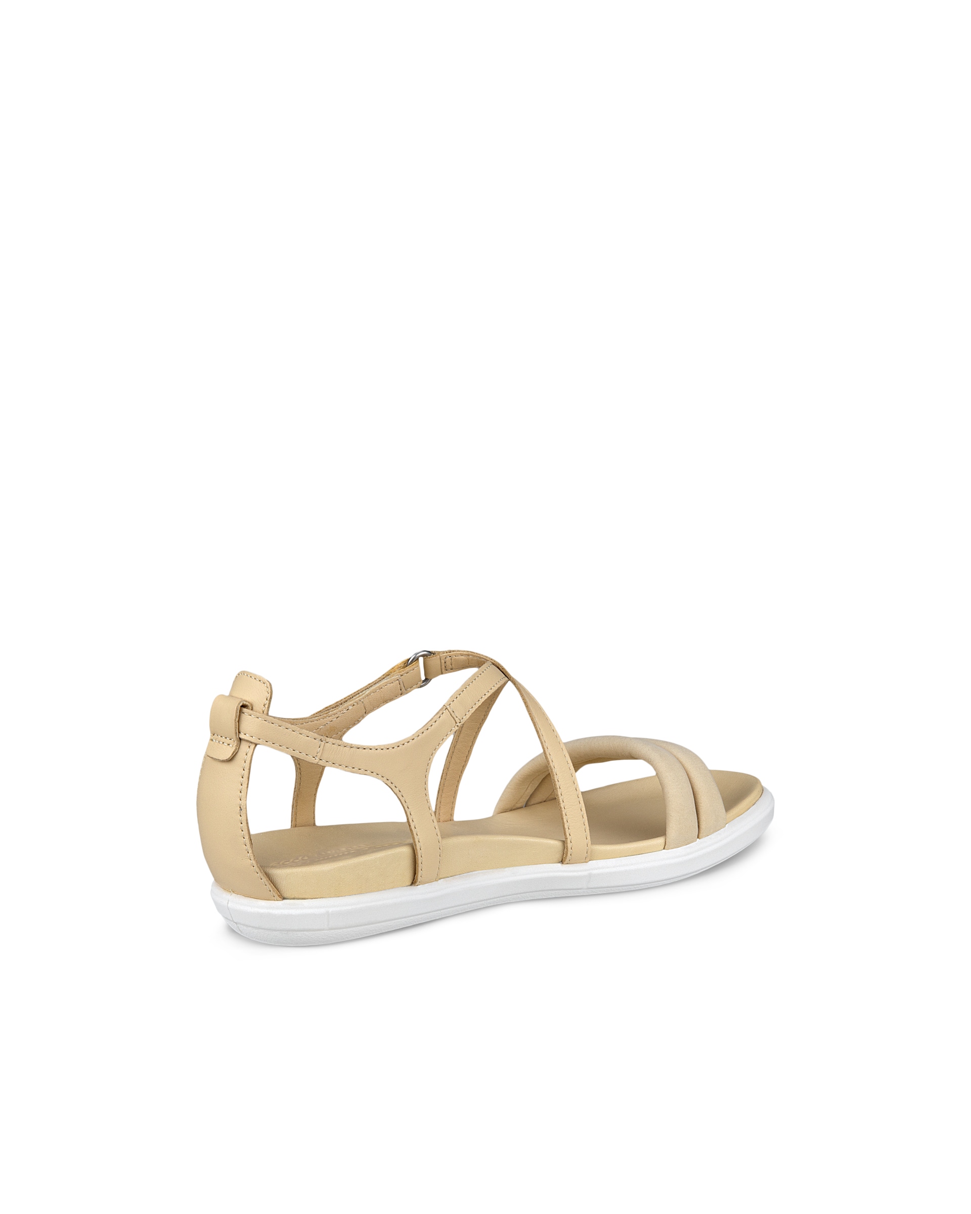 ECCO Simpil Sandal ウィメンズ レザーフラットサンダル - イエロー - Back