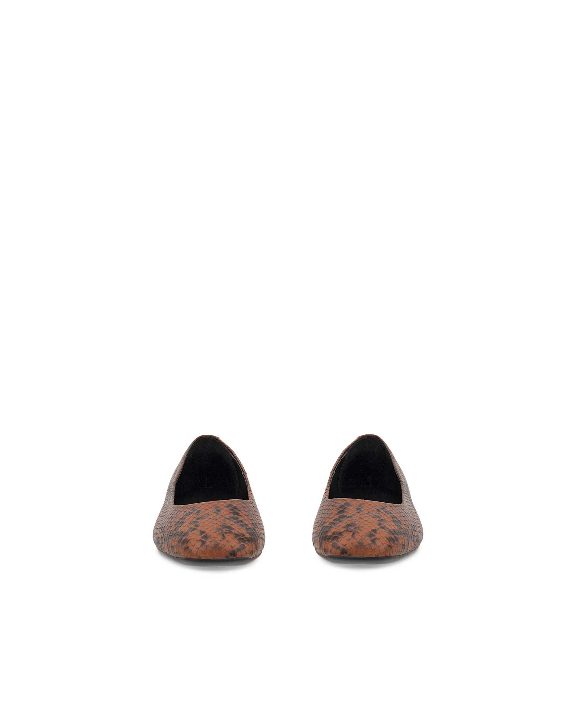 ECCO® MARGOT ballerines en cuir pour femme - Marron - Front pair