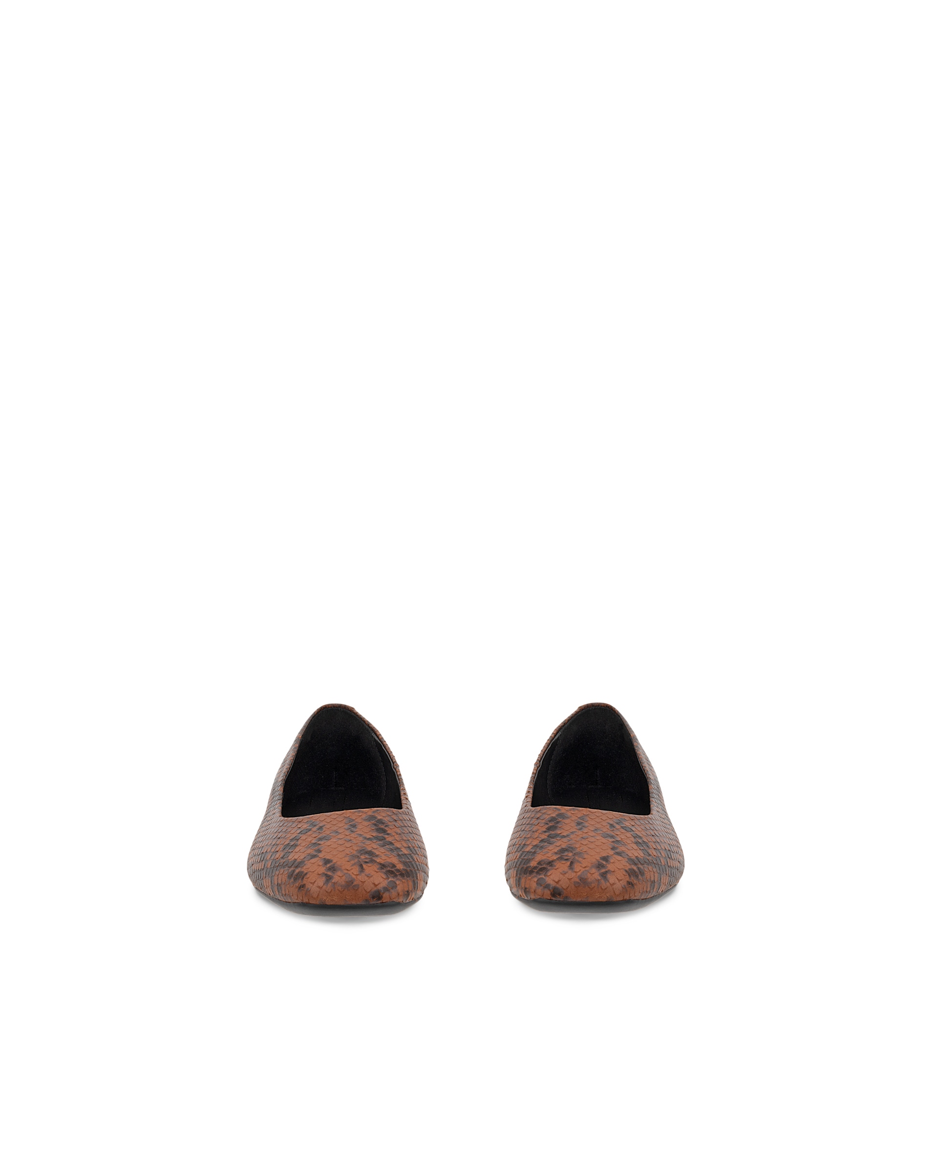 ECCO® MARGOT ballerines en cuir pour femme - Marron - Front pair