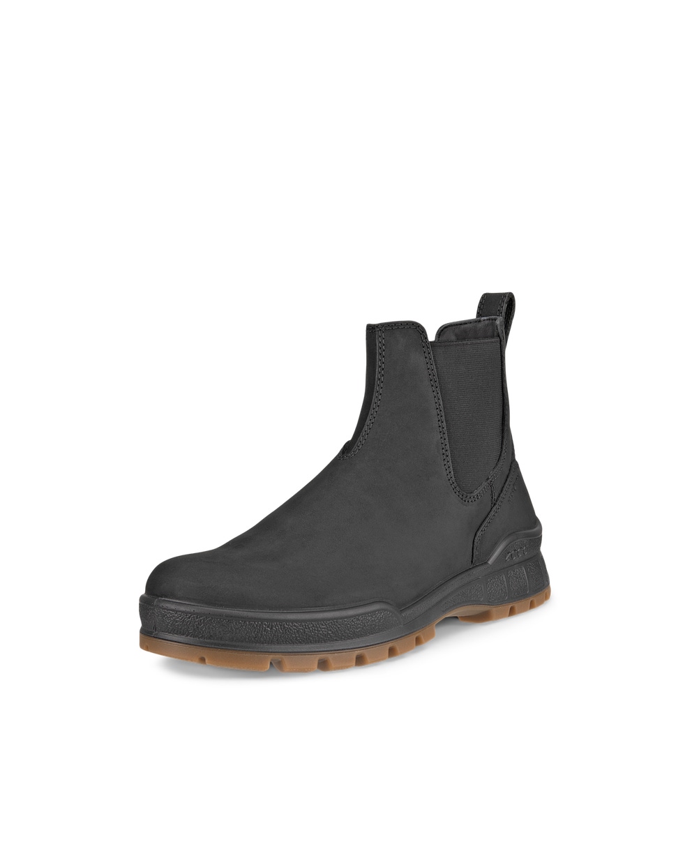 Men's ECCO® Track 25 Nubuck Chelsea Boot - Black - Main