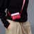 ECCO® Textureblock Leather Crossbody Bag - Red - Modelshot-1