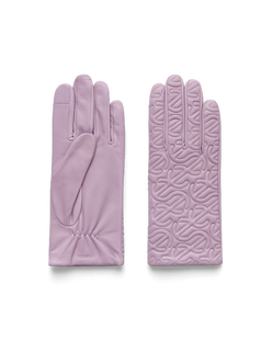 ECCO® gants en cuir pour femme - Violet - Main