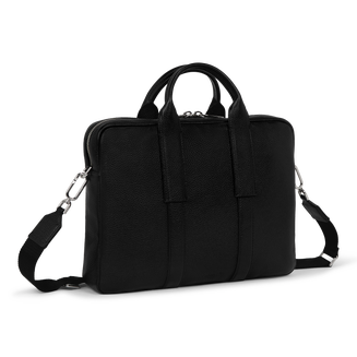 ECCO® Textureblock Leather Laptop Bag - Black - Main