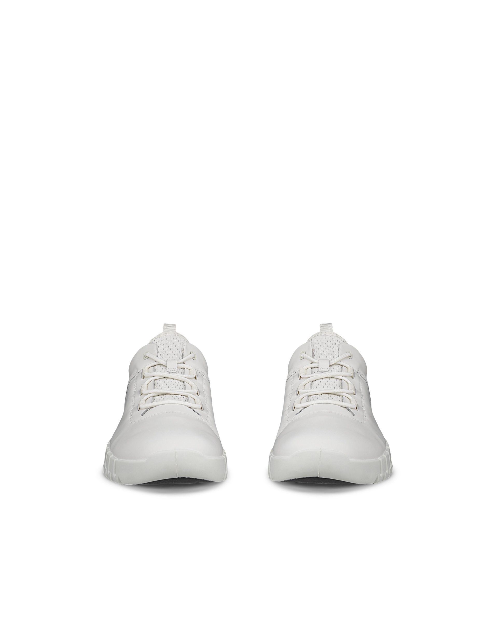 Men's ECCO® Gruuv Leather Sneaker - White - Front pair