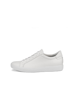 Women's ECCO® Soft Classic Leather Sneaker - White - Outside