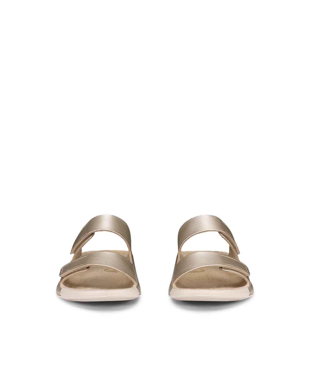 ECCO COZMO 2-STRAP WOMEN'S SLIDE SANDAL - Metallics - Front pair