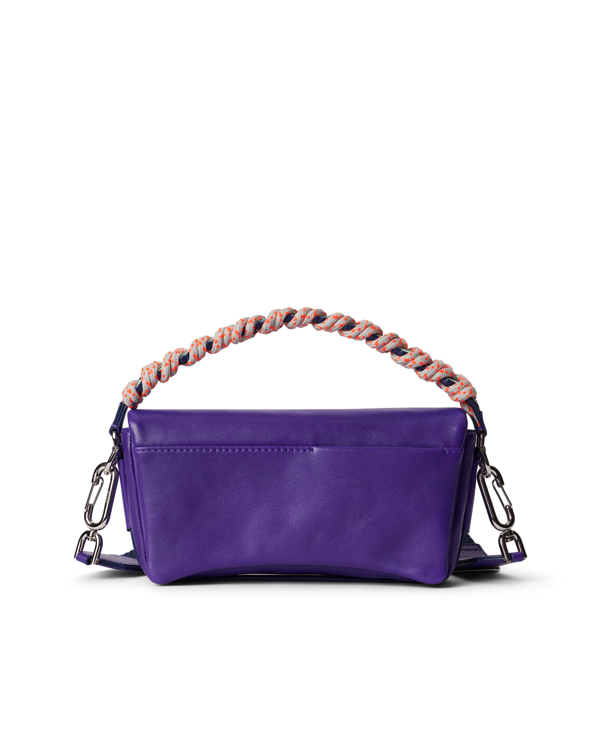 ECCO® Pinch Leather Medium Crossbody Bag - Purple - Back