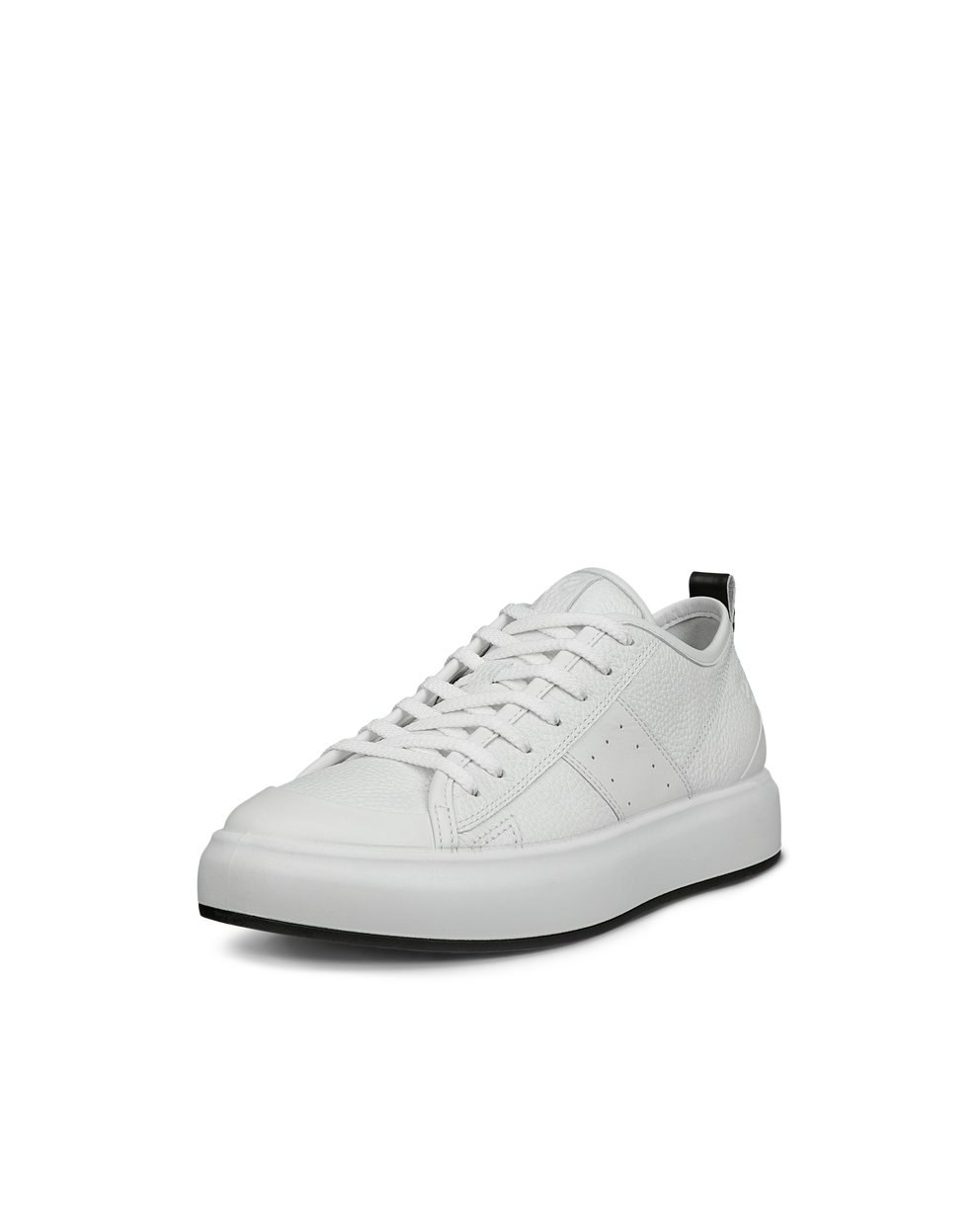 Women's ECCO® Street Ace Leather Sneaker - White - Main