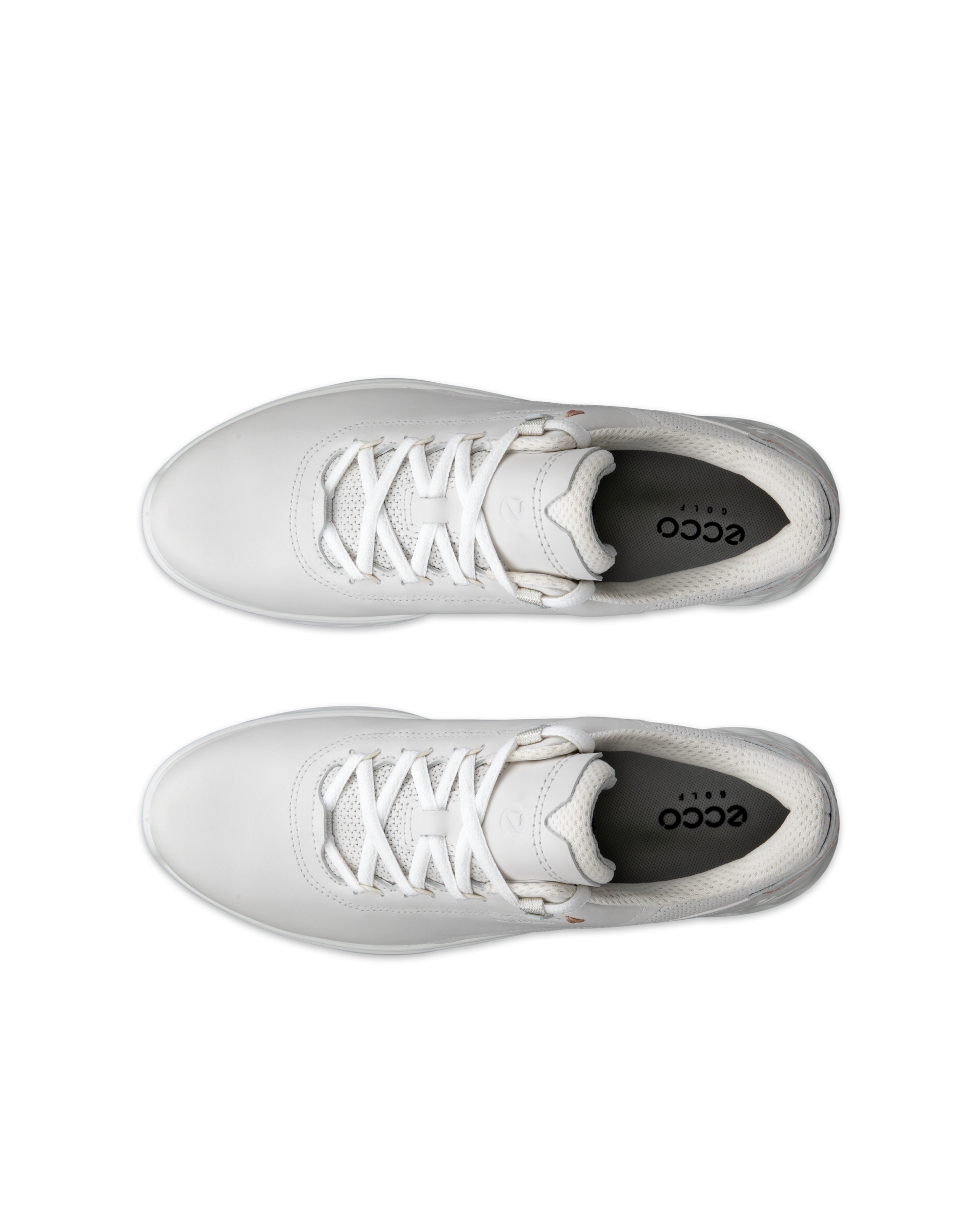 Zapatos golf impermeable de piel ECCO® Golf S-Casual para mujer - Blanco - Top left pair